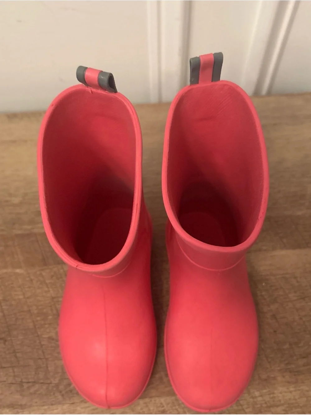 totes Kids Hot Pink Waterproof Rain Boots with Pull Tab